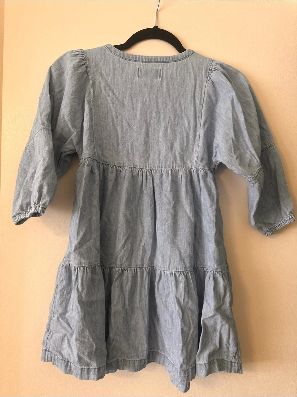 Old Navy Light Blue Tiered Denim-Style Girls Dress
